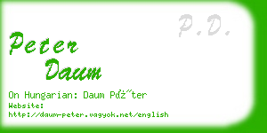 peter daum business card